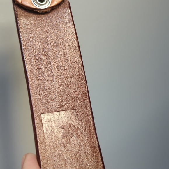 Vintage Tooled Leather Belt, 43" Size 36 US M - Picture 6 of 10